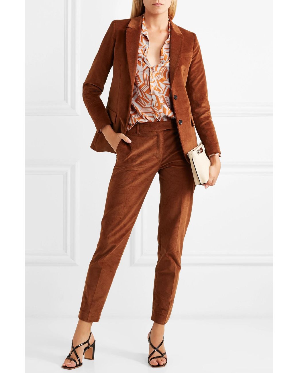 Paul & Joe Cecile Cotton-corduroy Blazer in Brown | Lyst