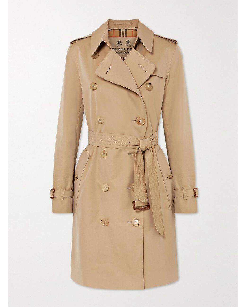 Burberry Natural Kensington Organic Cotton-Gabardine Trench Coat