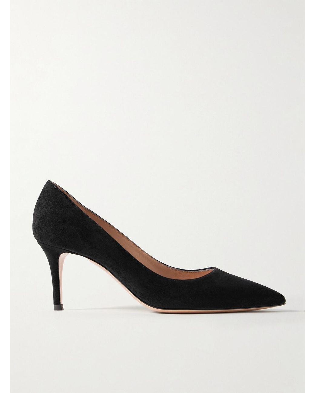 Gianvito Rossi Black Gianvito 70 Suede Pumps
