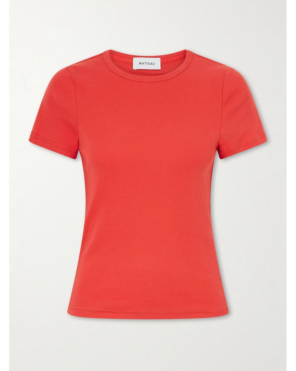 Matteau Red Baby Tee Cotton Shirt