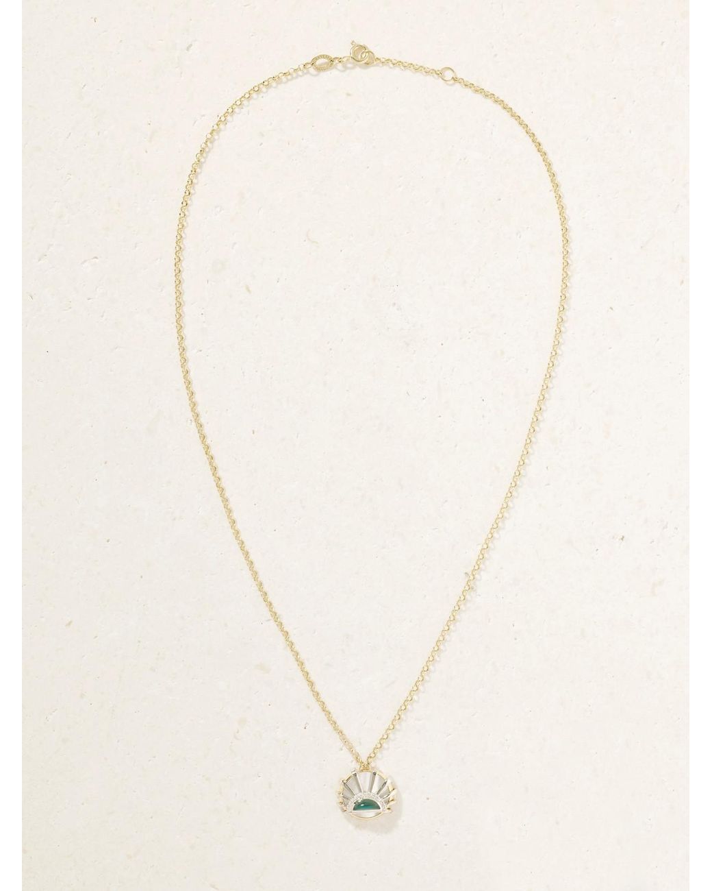 L'Atelier Nawbar Natural Sun Down 18-Karat Multistone Necklace