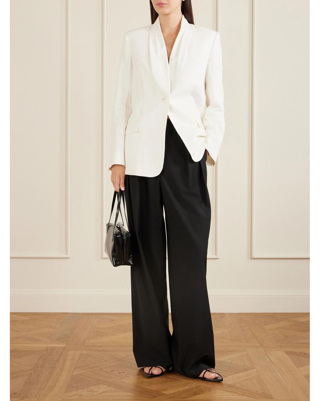 Jil Sander Black Goji Pillow Small Crinkled-Leather Shoulder Bag