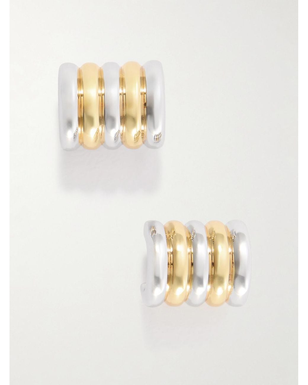 DEHANCHE Metallic Hollyhock And-Tone Earrings