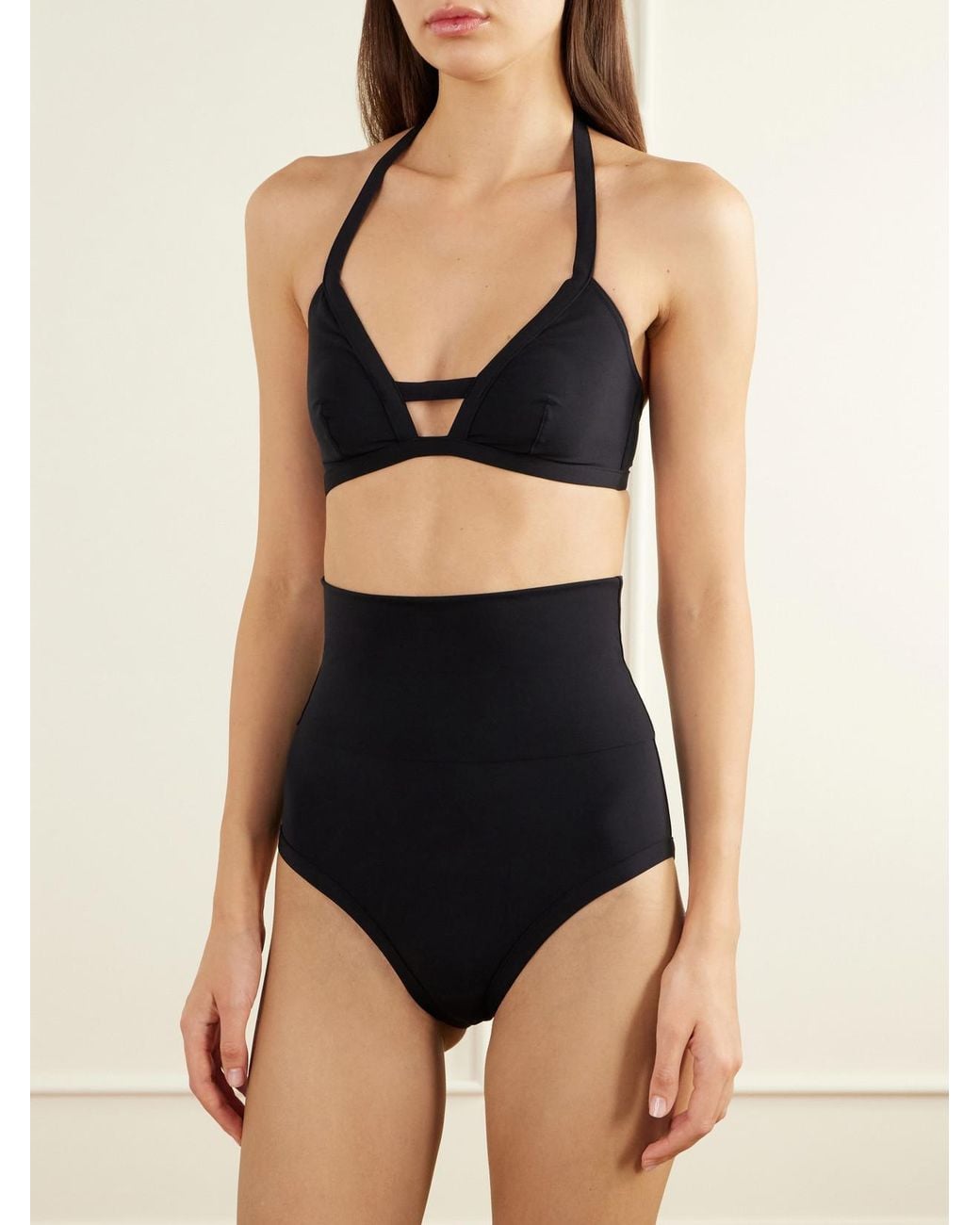 Eres Black Chris Cut-Out Triangle Bikini Top
