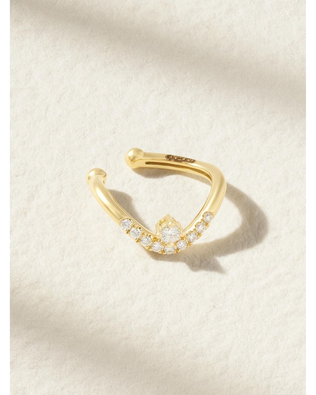 Mizuki Natural 14-Karat Diamond Ear Cuff