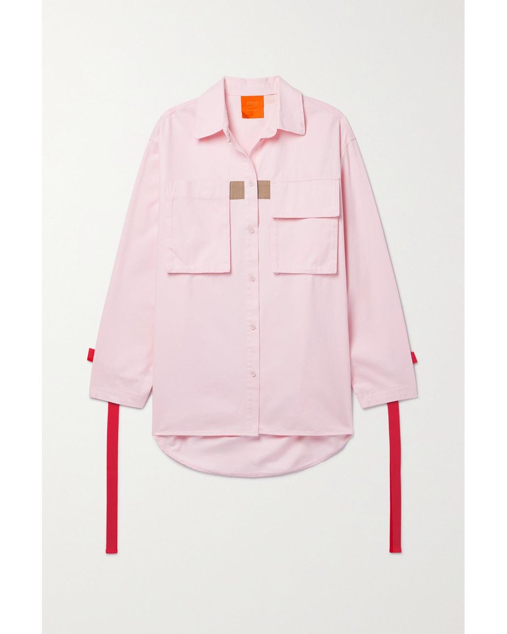 Barbour + Roksanda Zora Webbing-trimmed Cotton-twill Shirt in Pink