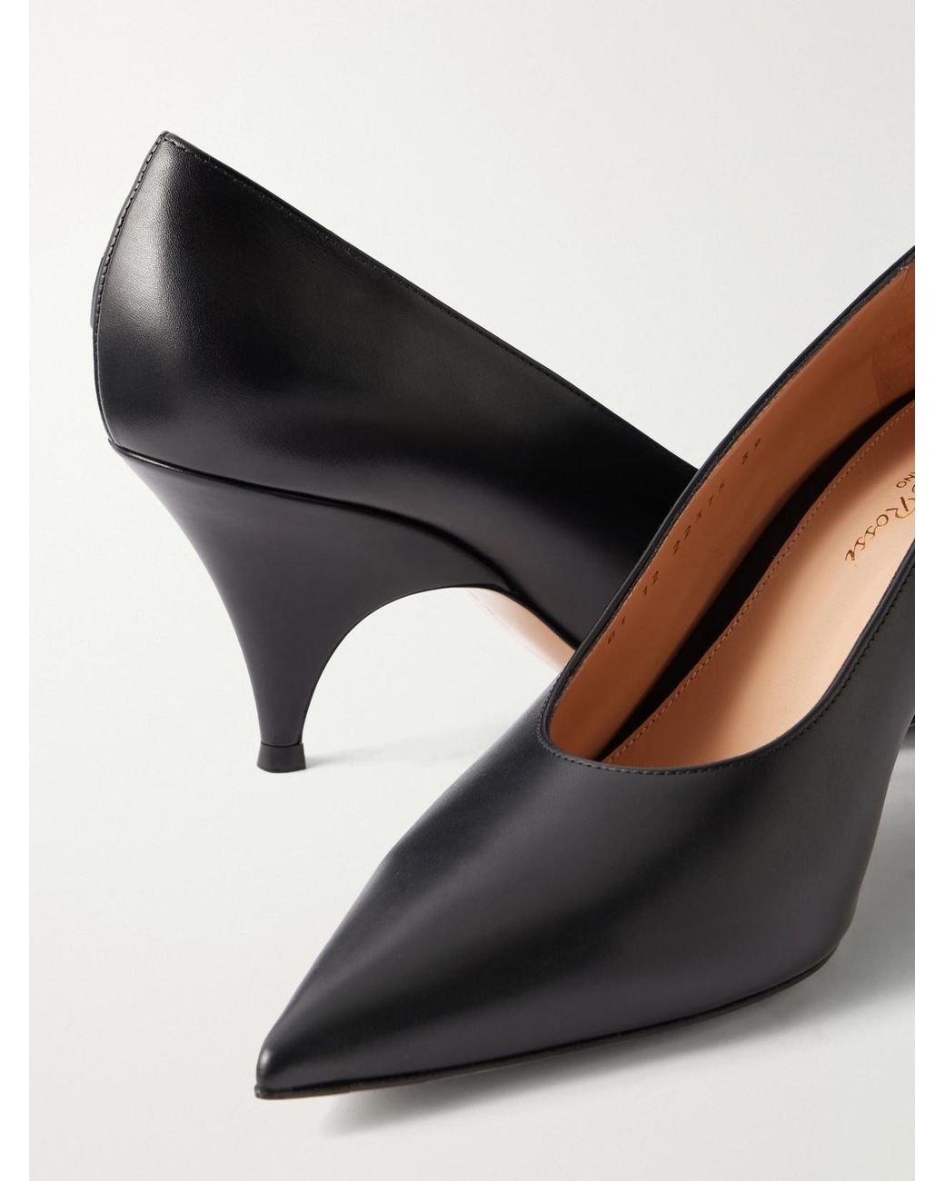 Gianvito Rossi Black Sofia 70 Leather Pumps