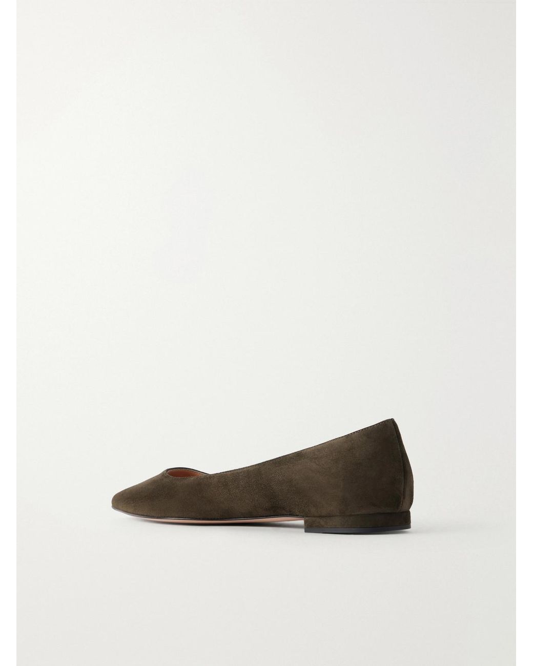 Gianvito Rossi Green Ginavito Suede Ballet Flats