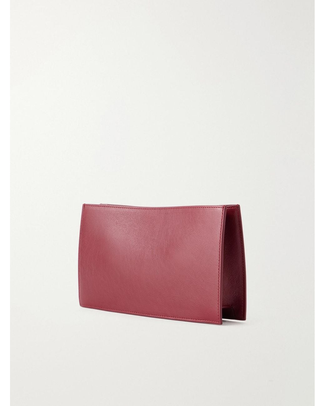 Metier Red Leather Clutch