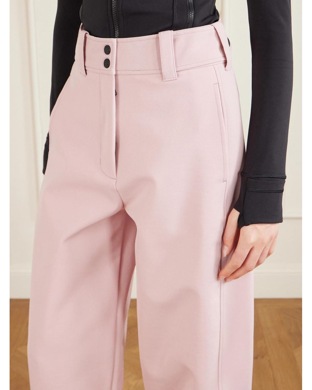 Moncler Pink Tech-Twill Tapered Ski Pants