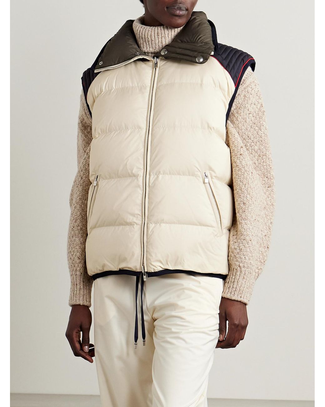 Loro Piana Black Andry Reversible Two-Tone Quilted Shell Down Vest