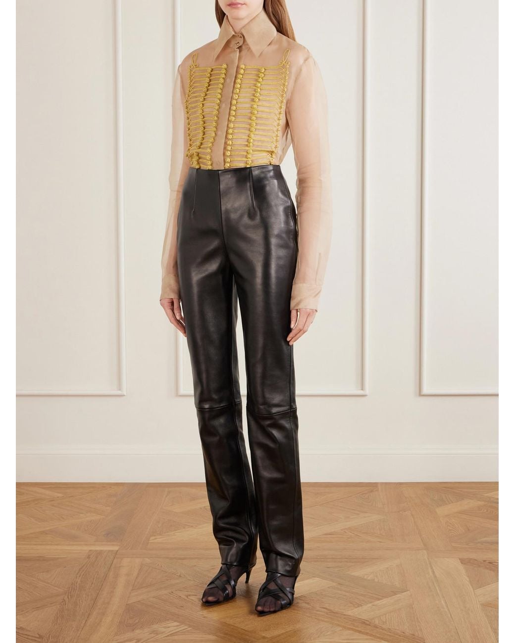 Khaite Natural Ivy Silk-Organza Blouse