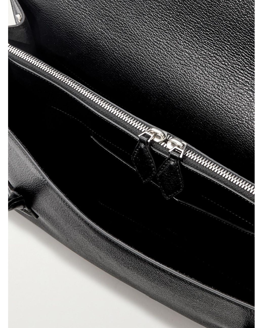 Alaïa Black Le Teckel Flap Textured-Leather Shoulder Bag