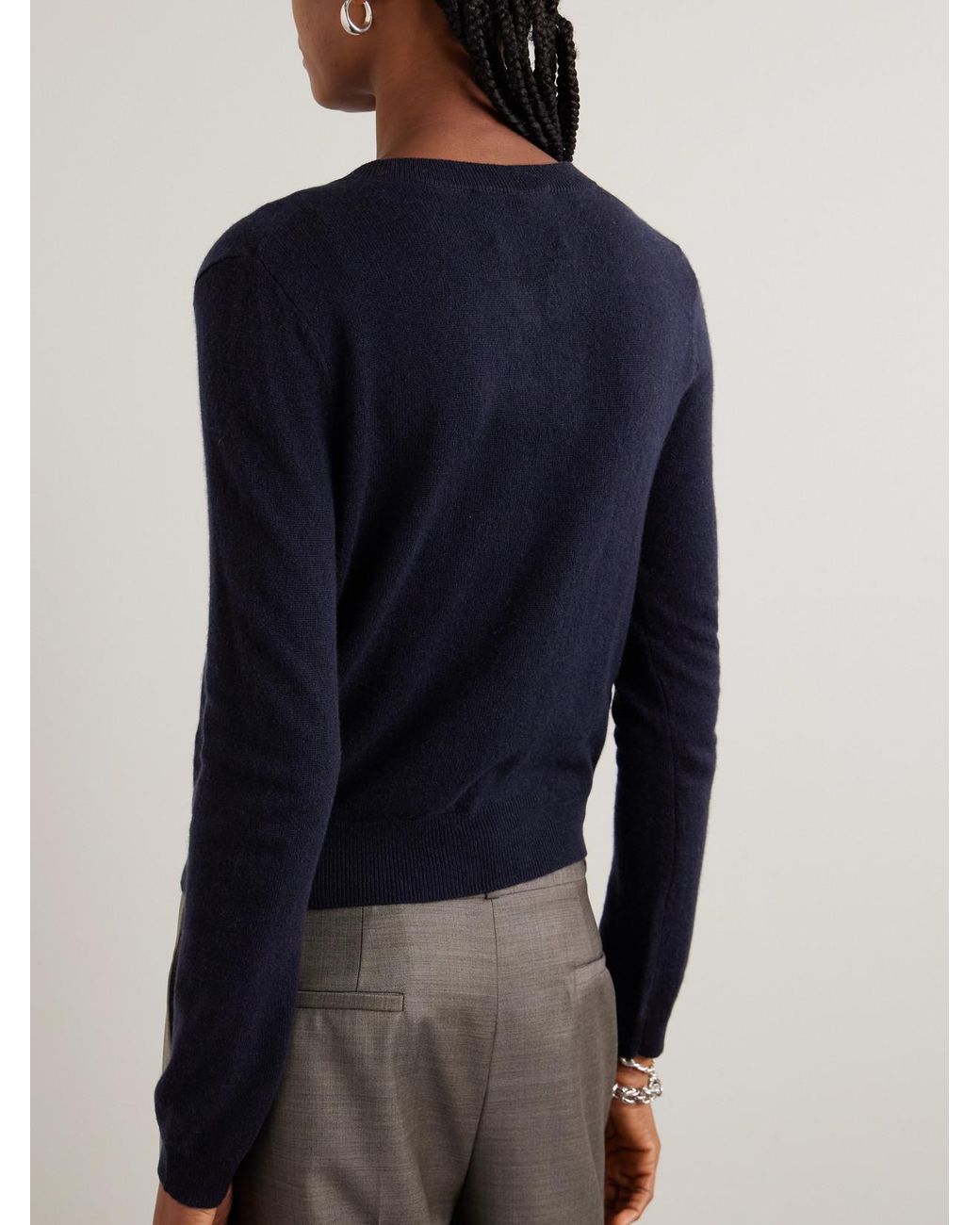 Lisa Yang Blue Karia Cashmere Cardigan