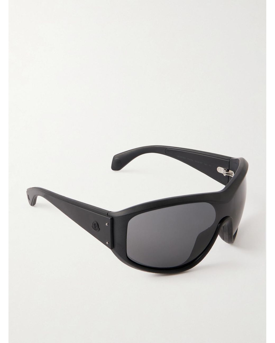 Moncler Black Thyra Oval-Frame Ski Sunglasses
