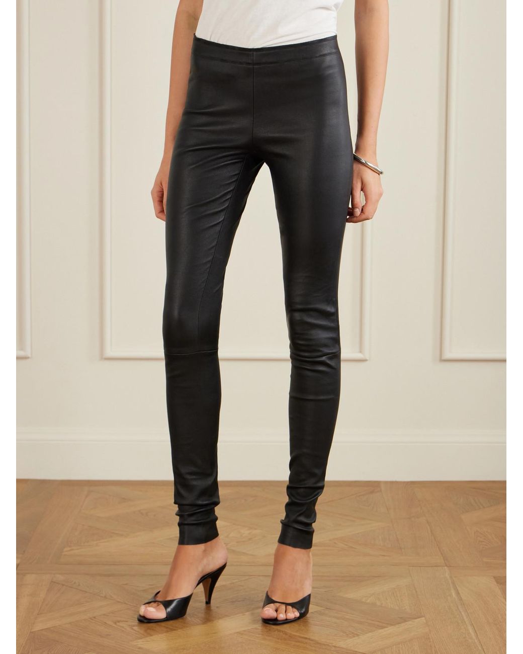 Stouls Blue Carolyn Leather Leggings