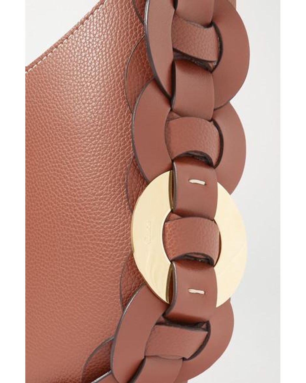 Chloé Darryl Small Braided Smooth And Textured-leather Shoulder Bag in  Brown | Lyst