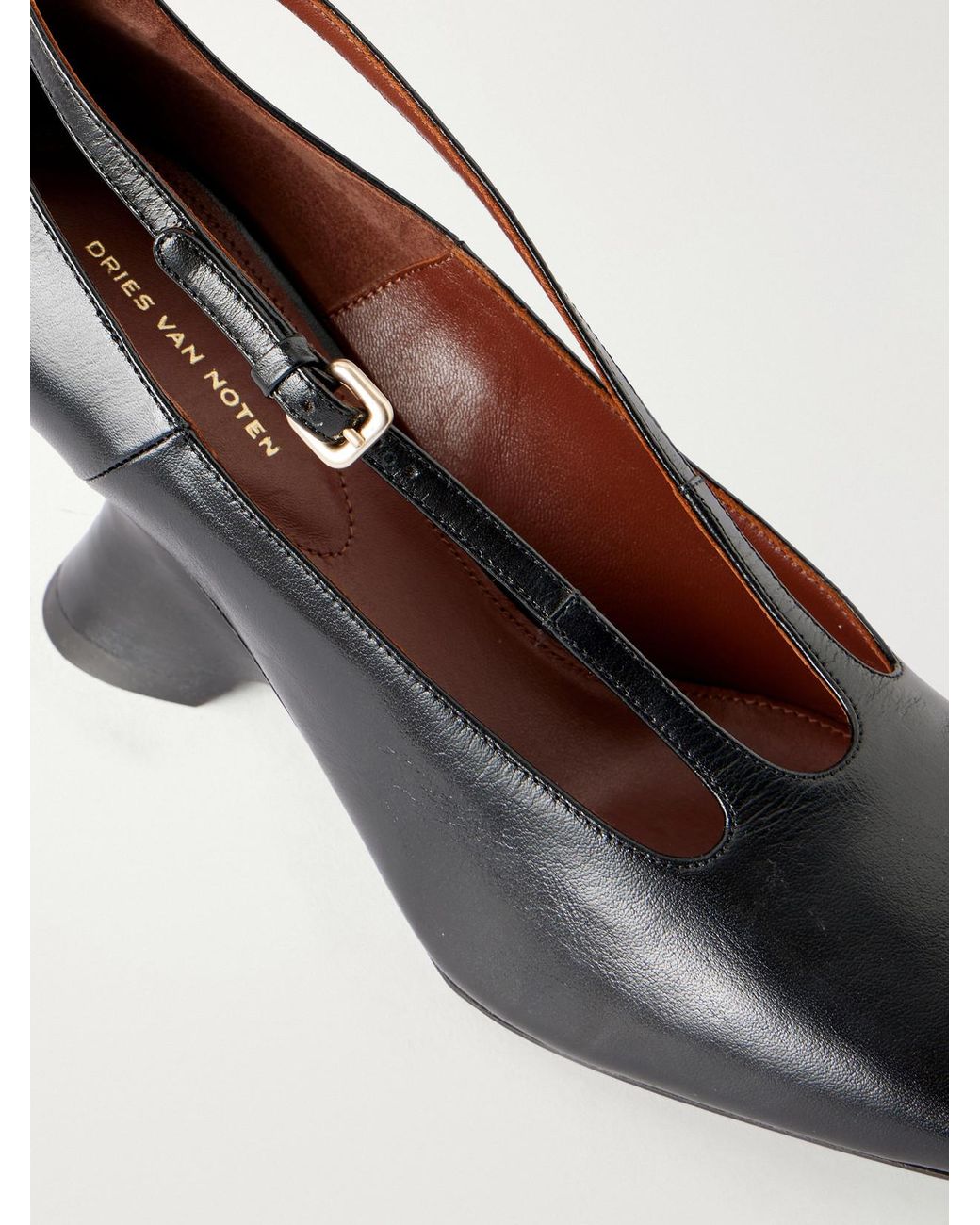 Dries Van Noten Black Leather Pumps