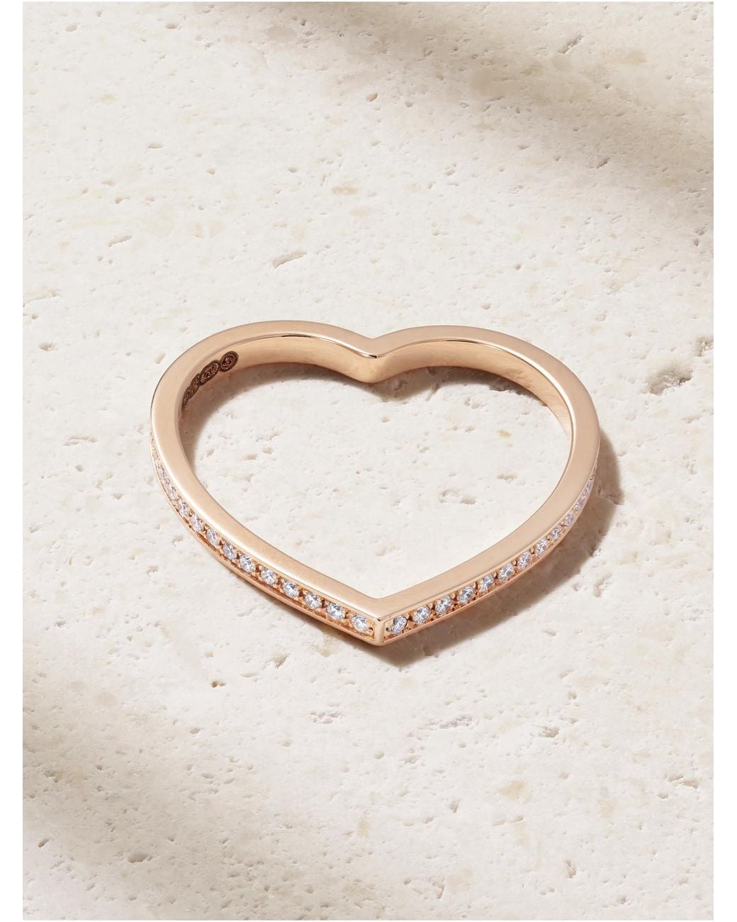 Repossi Natural Antifer Heart 18-Karat Diamond Ring