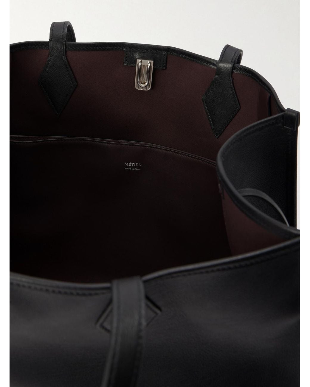 Metier Black Chameleon 41 Textured-Leather Tote