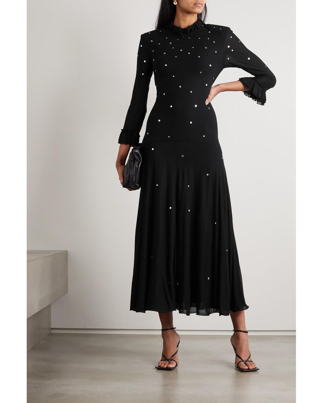Studded ruffle cheap dress