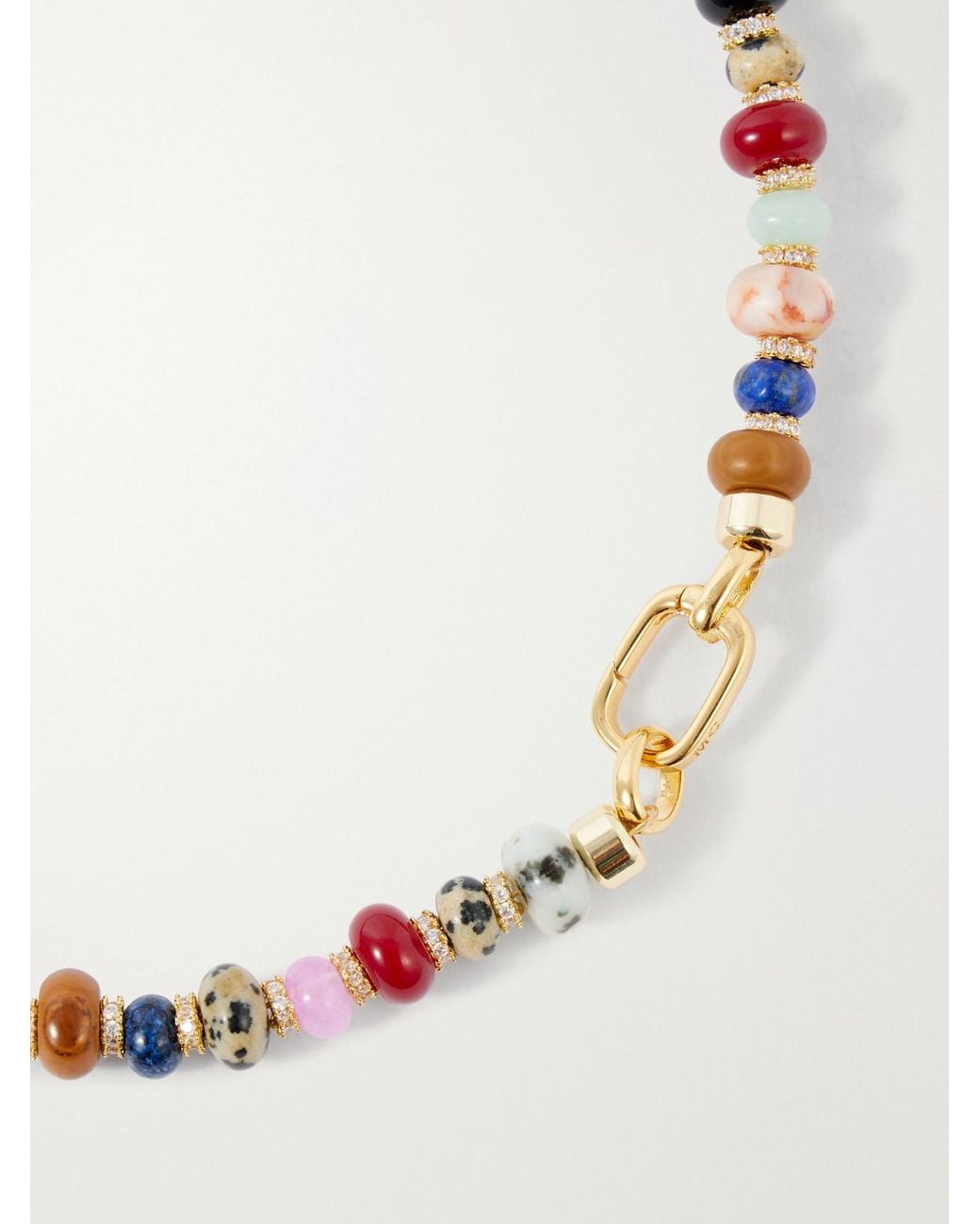 Joolz by Martha Calvo Natural Gemstones And Crystals-Toned Beaded Necklace