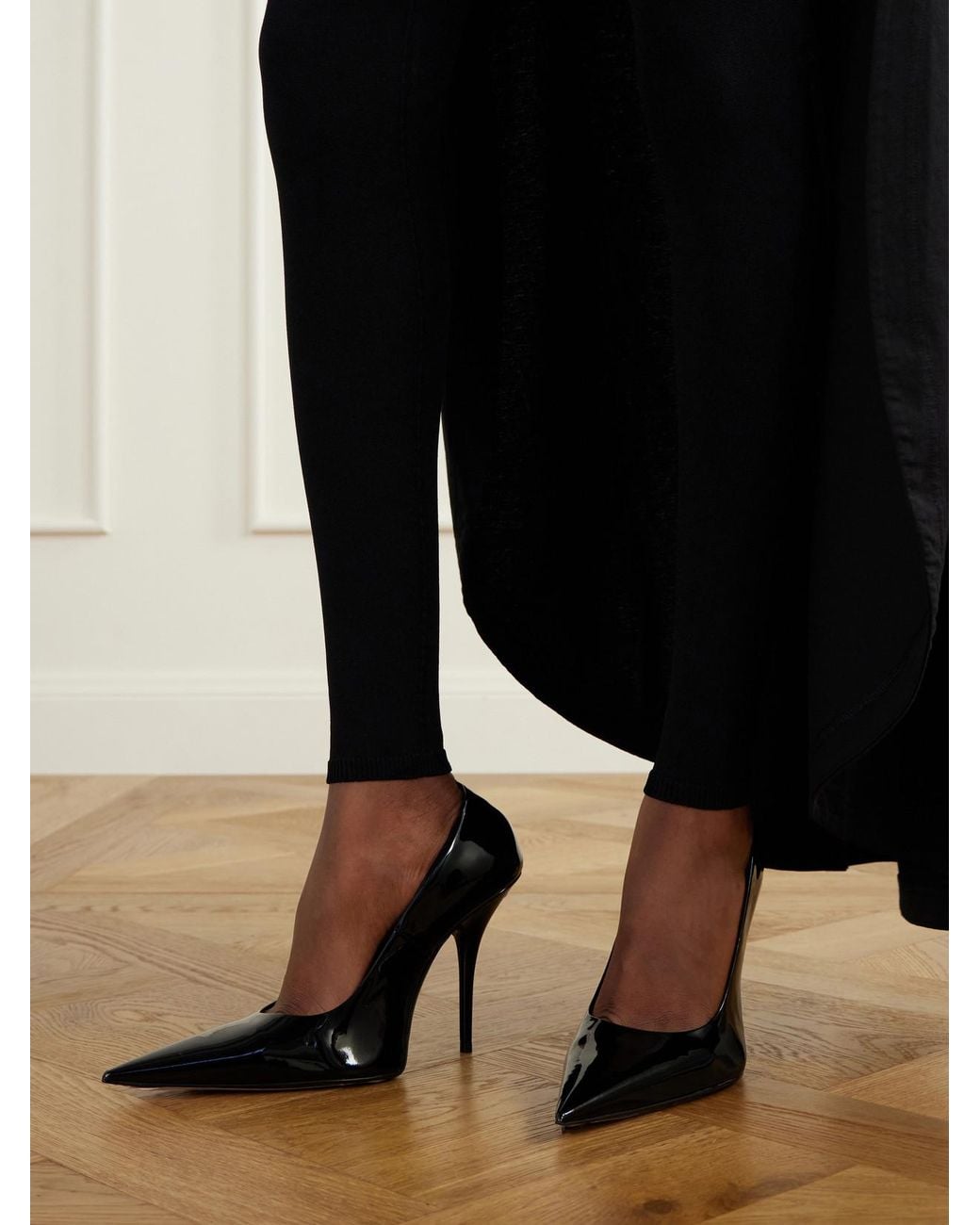 Balenciaga Black Avenue 110 Patent-Leather Pumps