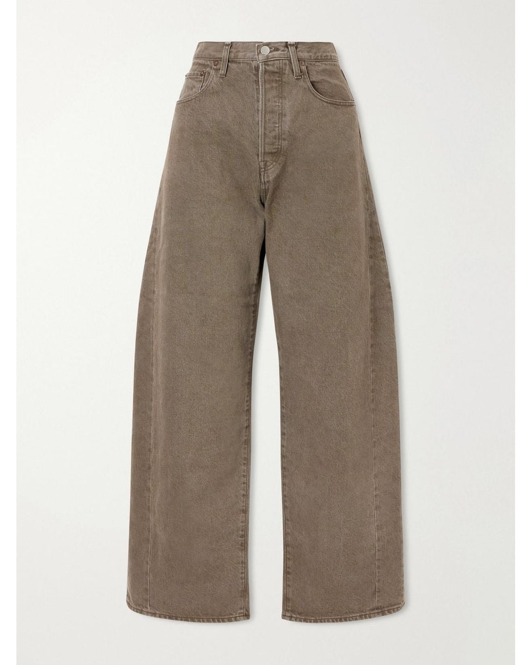 Ssstein Natural Deformation High-Rise Wide-Leg Jeans