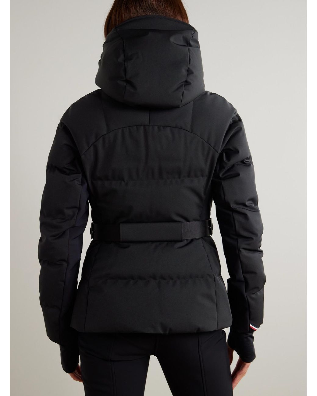 Moncler Black Guyane Quilted Down Ski Jacket