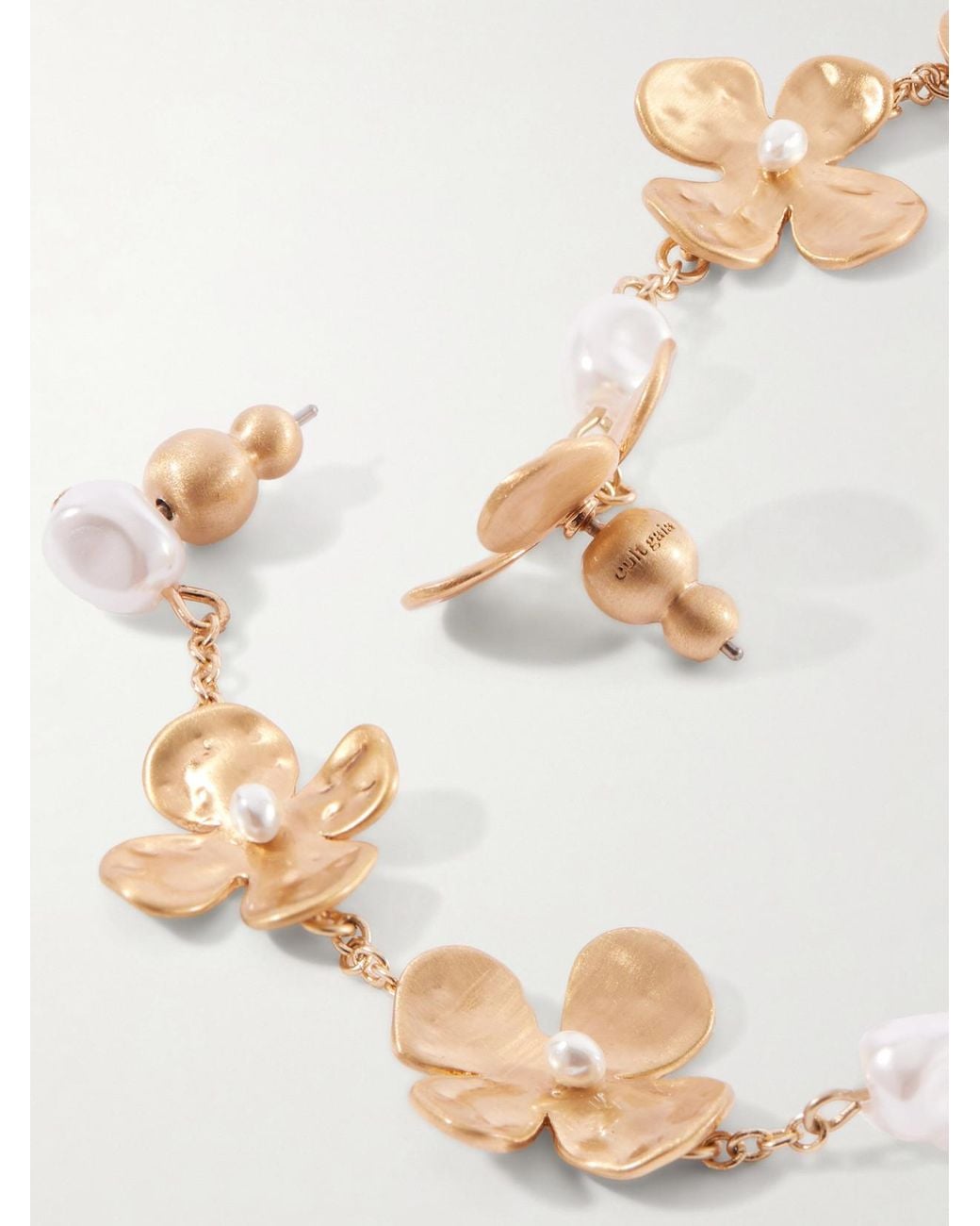 Cult Gaia White Lucky Pearl-Effect-Tone Earrings