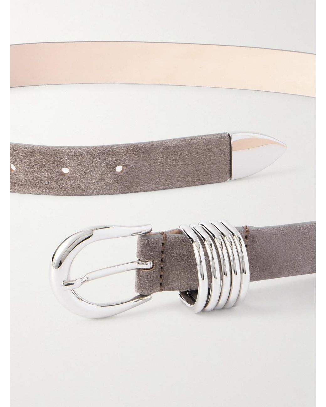 DEHANCHE Gray Hollyhock Suede Waist Belt