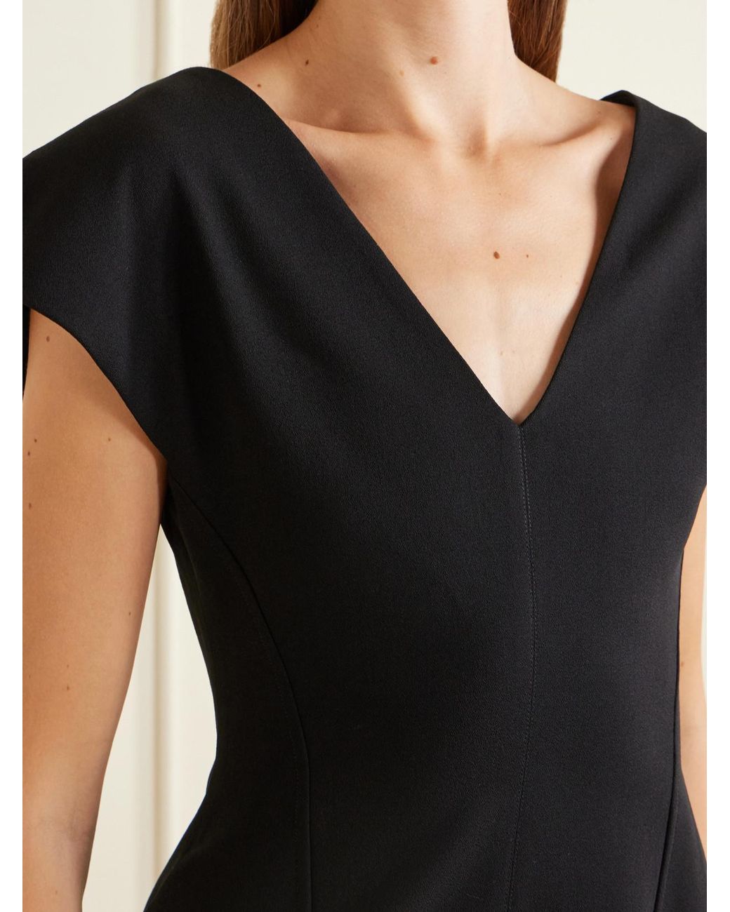 Jil Sander Black Wool Midi Dress