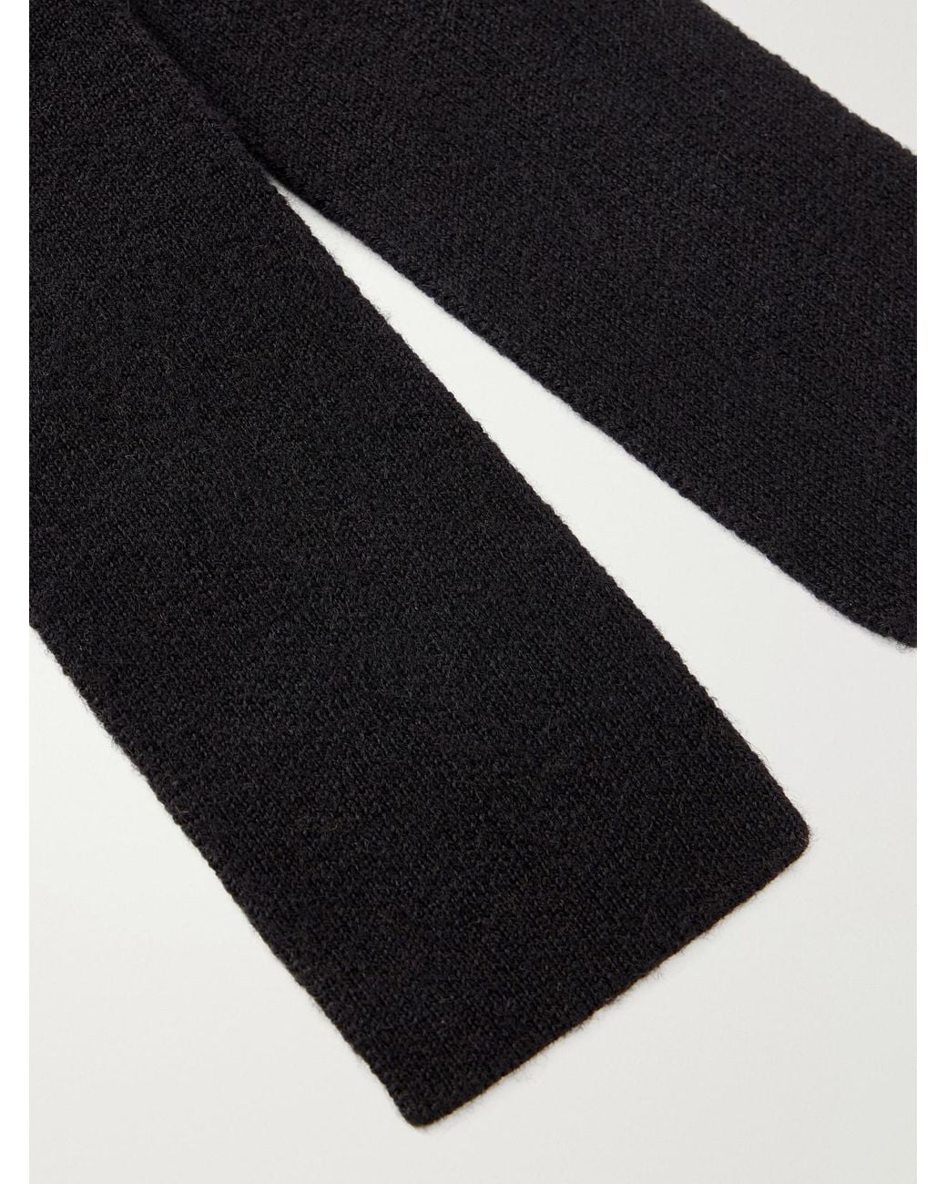 Lauren Manoogian Black Merino Wool, Alpaca And Pima Cotton Headscarf