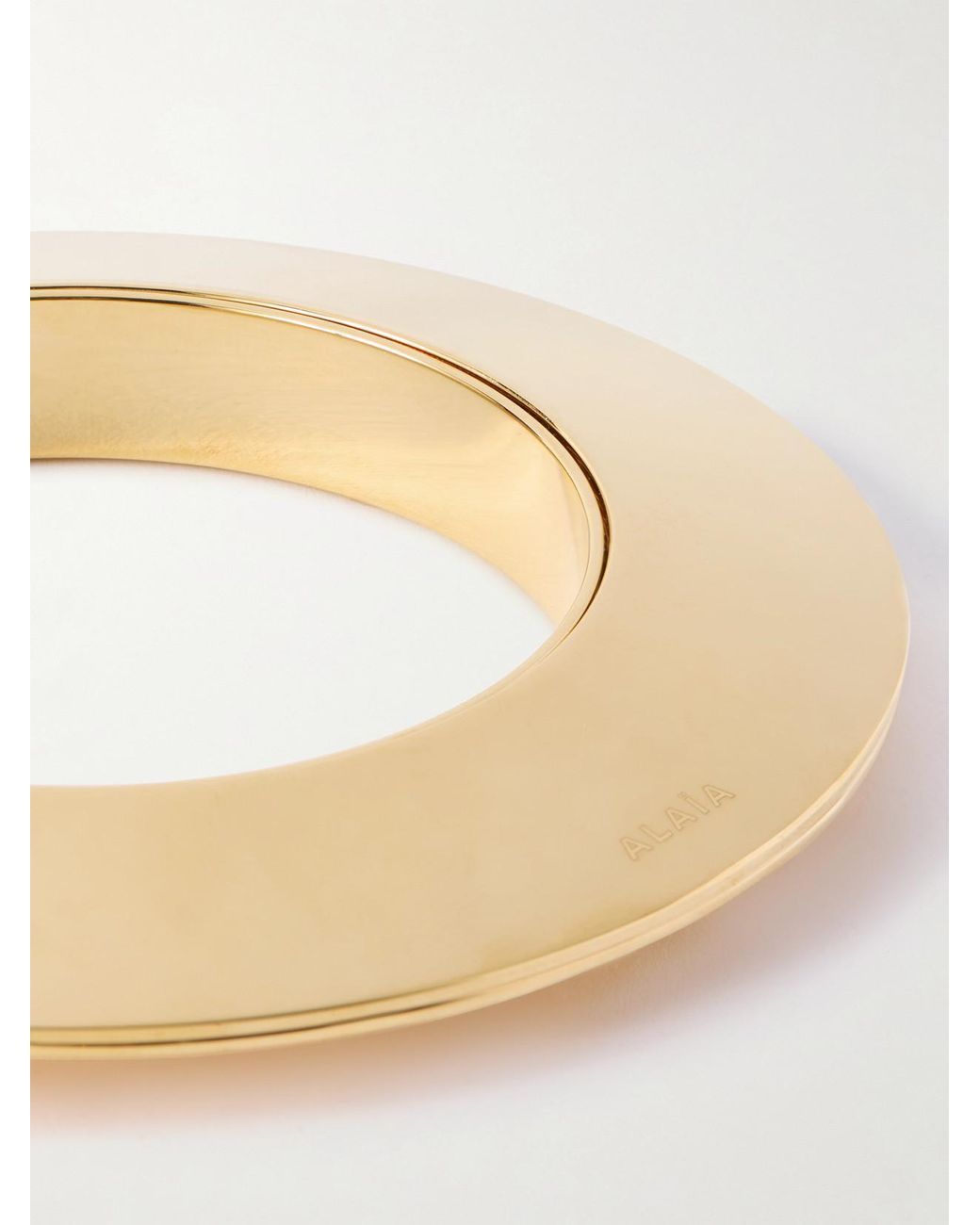 Alaïa Natural Blade-Tone Bangle