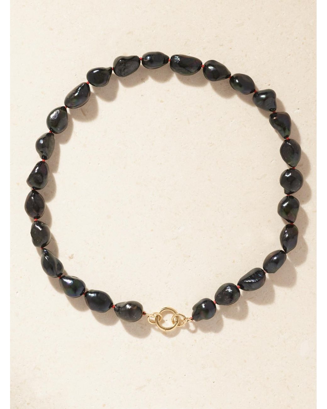 Lucy Delius Natural 14-Karat Pearl Beaded Necklace