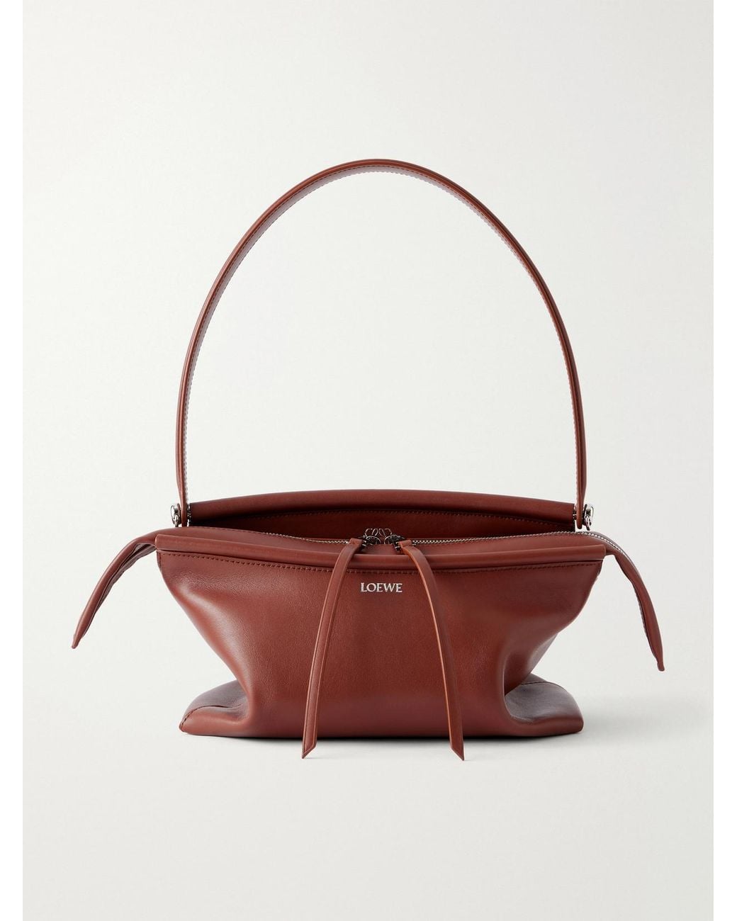 Loewe Red Whisker Leather Shoulder Bag