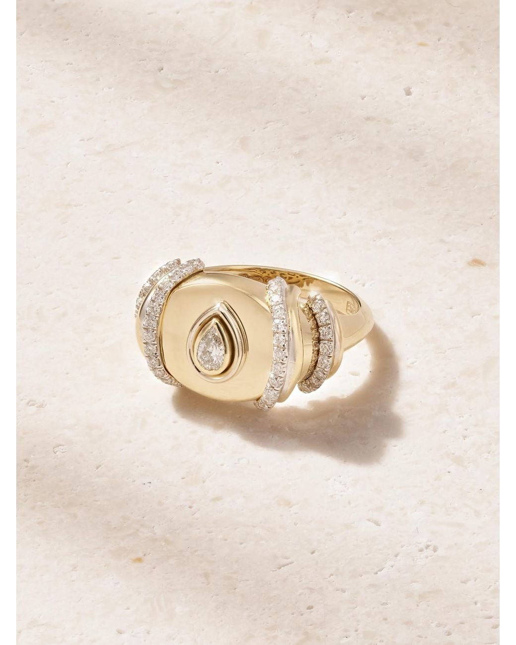 L'Atelier Nawbar Natural Sun Down 18-Karat Diamond Pinky Ring
