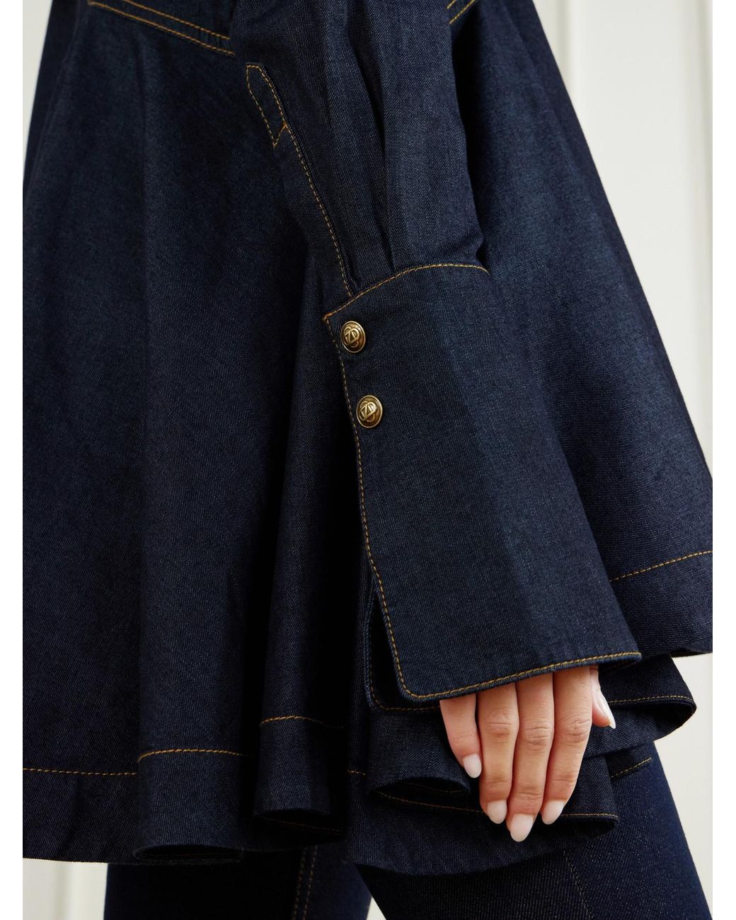 Zimmermann Blue Asymmetric Denim Shirt