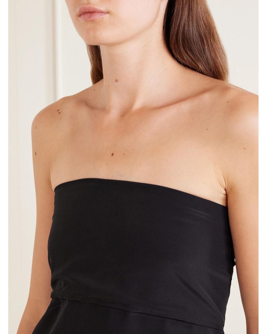 Sharon Wauchob Black Tie-Detailed Silk Tank