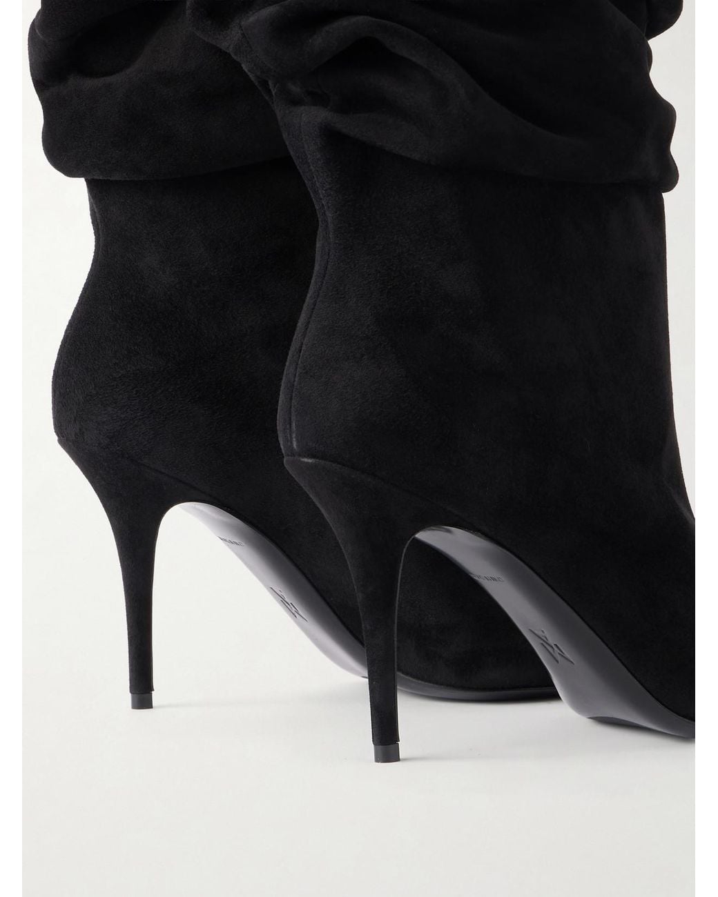 AMINA MUADDI Black Anok 90 Suede Boots