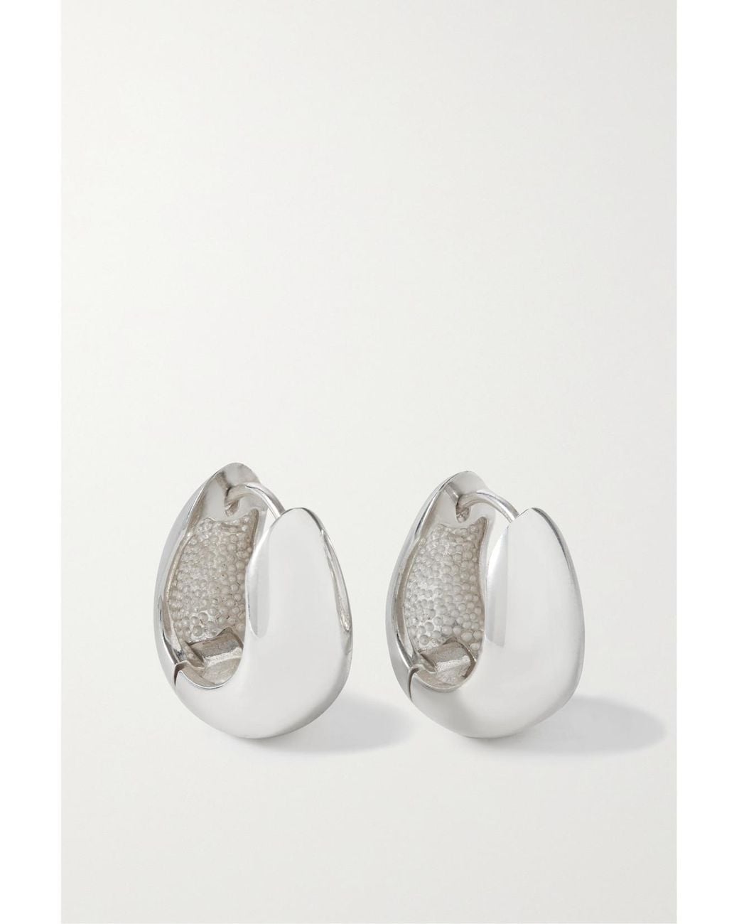 Sophie Buhai White Net Sustain Hoop Earrings
