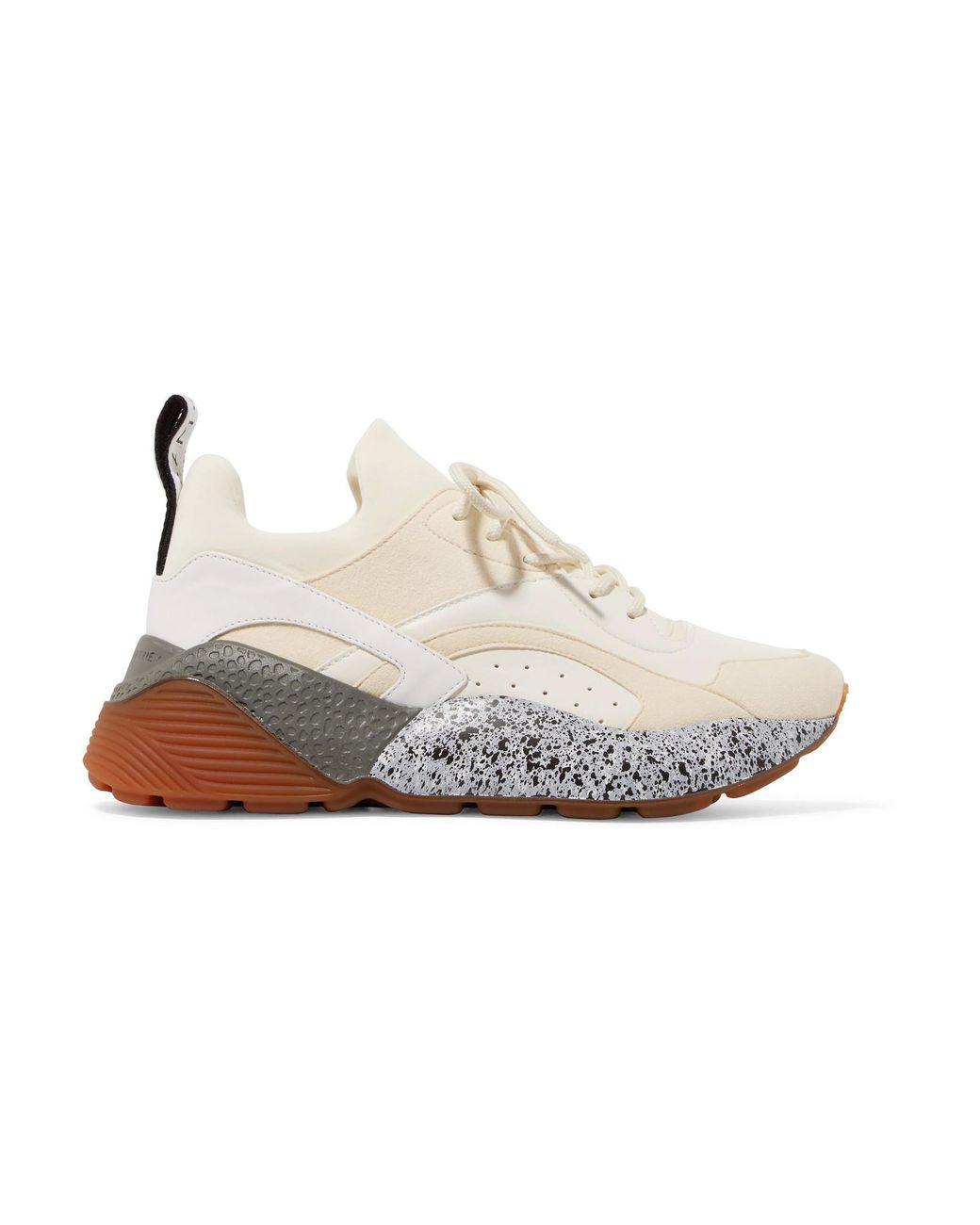 Stella McCartney Eclypse Faux Leather And Suede Sneakers in White | Lyst