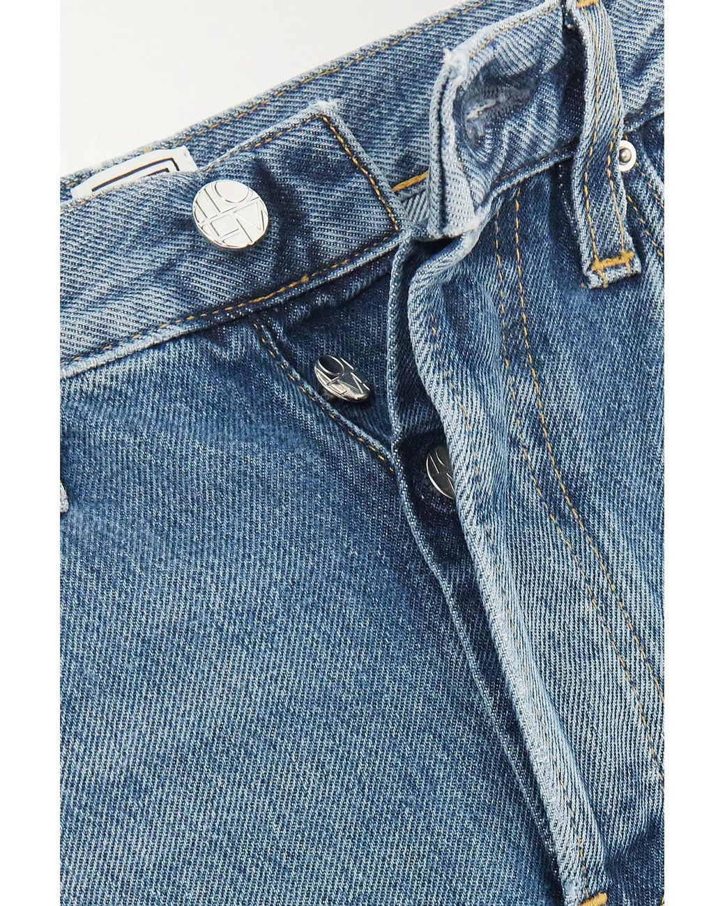 Totême Blue Net Sustain Classic Cut High-Rise Straight-Leg Organic Jeans