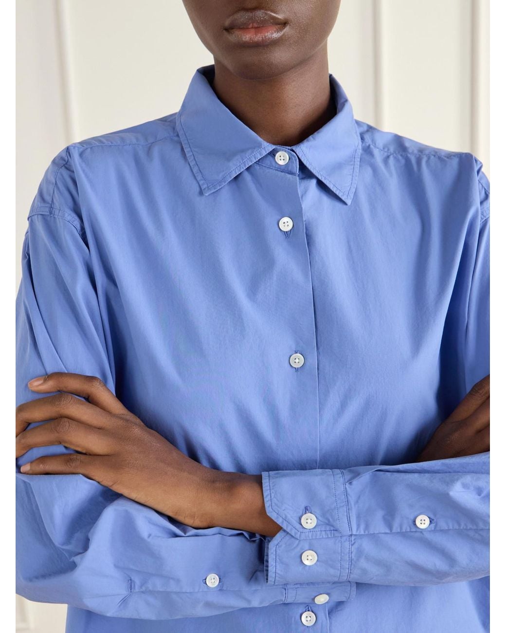 mfpen Blue The Generous Cotton Shirt