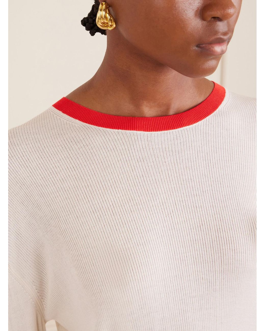 Twp Natural Ribbed Jersey T-Shirt