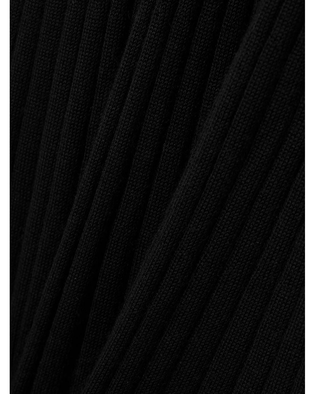 Gabriela Hearst Black Ardor Ribbed Cashmere And Silk-Blend Midi Dress