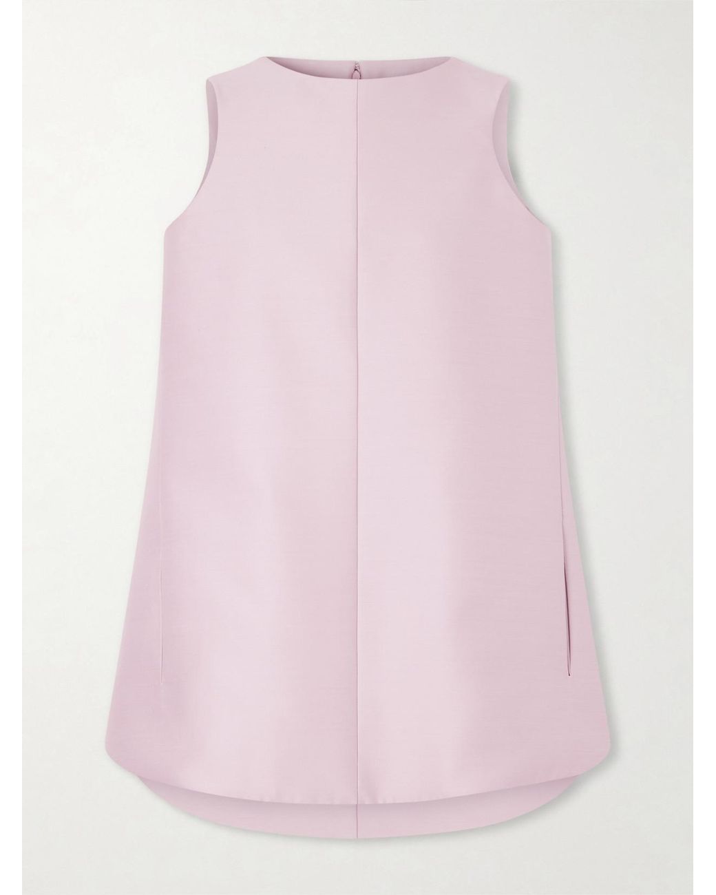 Balenciaga Pink Sack Wool And Silk-Blend Cady Mini Dress