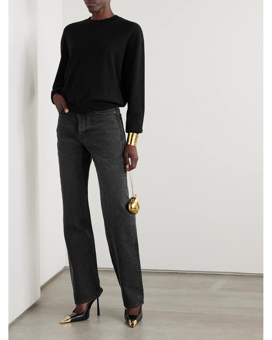 Saint Laurent Black Cashmere Sweater