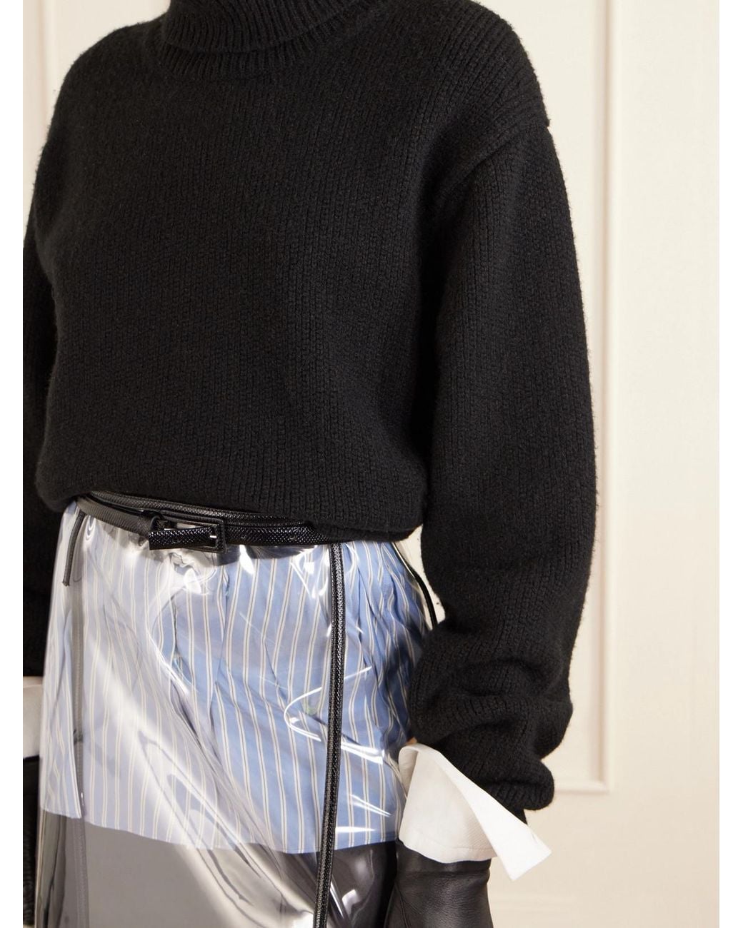 Tom Ford Black Wool, Cashmere And Mohair-Blend Turtleneck Sweater