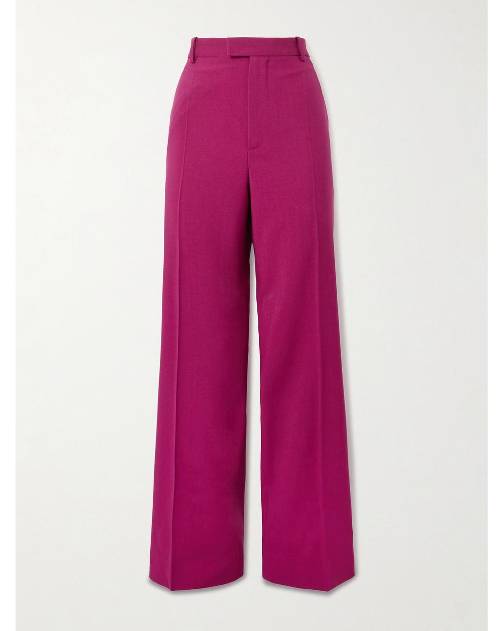 Bottega Veneta Pink Twill Wide-Leg Pants